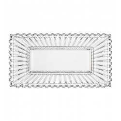 Bandeja De Vidro Adely Decor 38 x 17,5 x 3,5cm